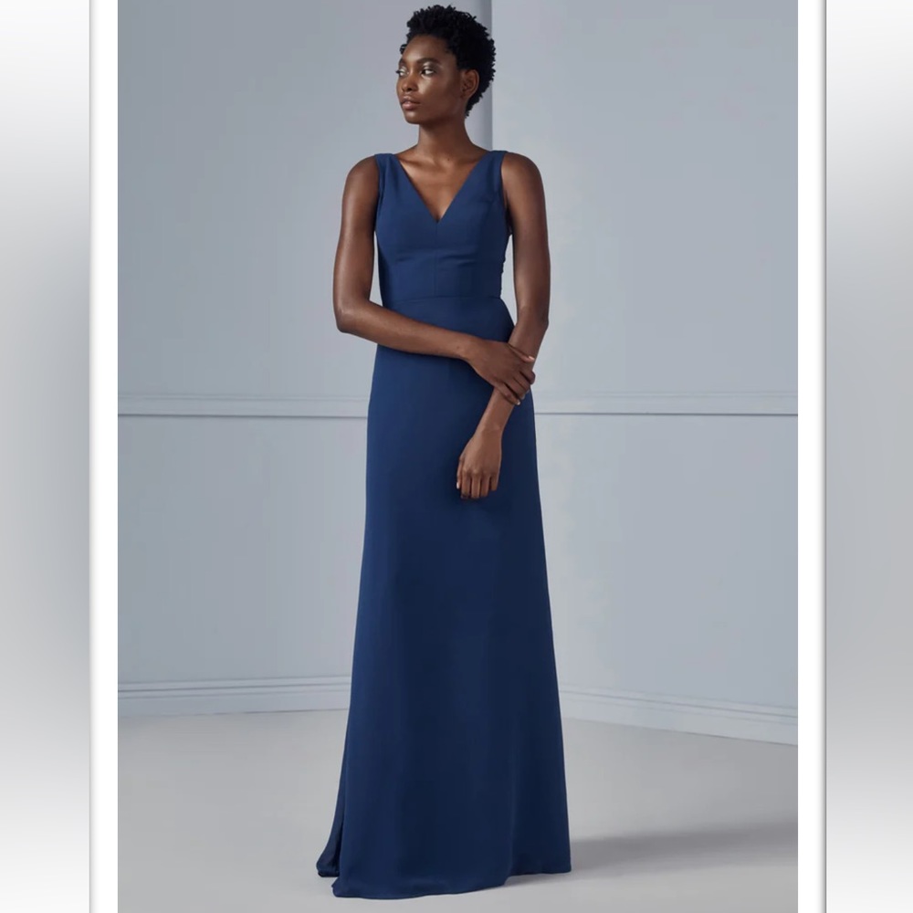 Amsale - Tyrie - Flat Chiffon - French Blue - Size 8